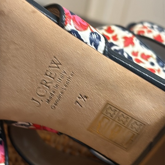 J. Crew Floral Strappy Sandals - Black and Multicolor - Picture 5 of 7